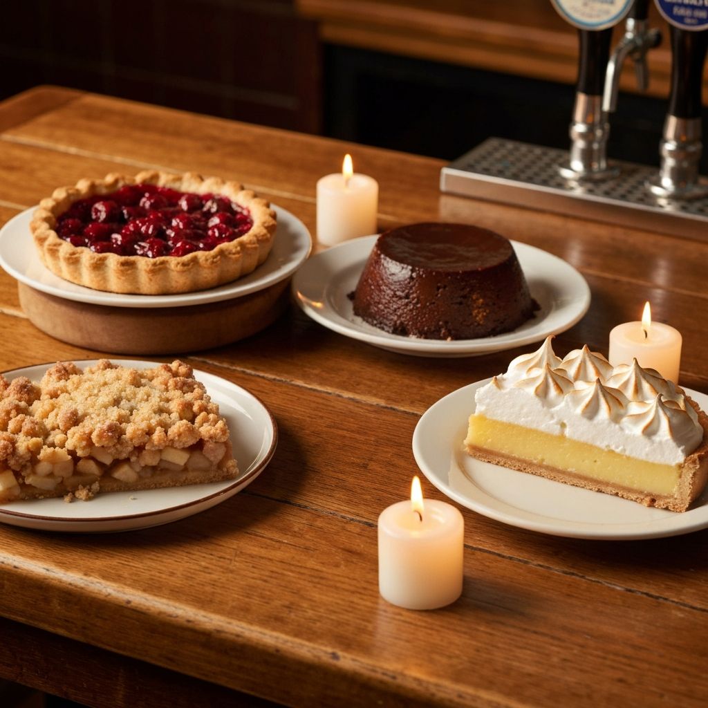 Dessert categories in pub settings